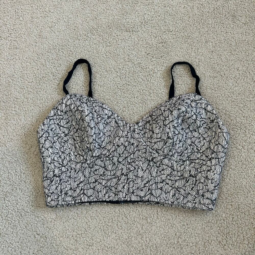 Lush Black Sweetheart Neck Bustier Cropped Top Party Size S
